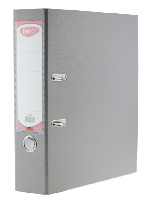 Biblioraft plastifiat, 75mm, Daco gri