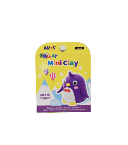 Plastilina amos 4/cut pvc mini pinguin 749