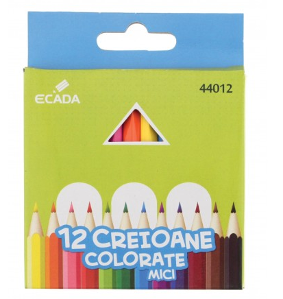 Creion Color 12 Mici Ecada