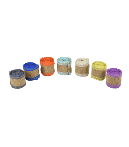 Accesorii creatie colorarte panza iuta dantela 5cmx2m a1179