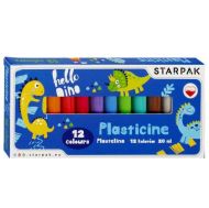 Plastilina Dino, 12 Culori/Set - STARPAK 493608