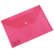 Mapa plastic cu buton a4 rosie deli dlef10442