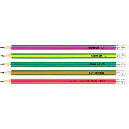 Creion grafit hb hexagonal ascutit+radiera centrum 80707
