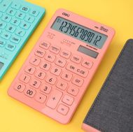 Calculator birou 12dig 1541 roz pastel deli dlem01541+++