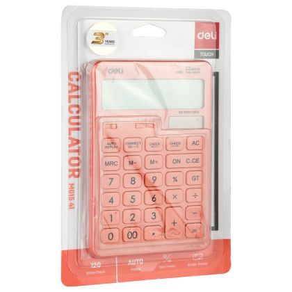 Calculator birou 12dig 1541 roz pastel deli dlem01541+++