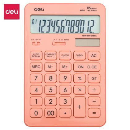 Calculator birou 12dig 1541 roz pastel deli dlem01541+++