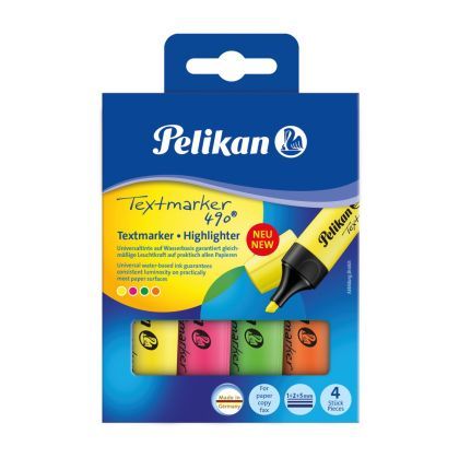 Textmarker 490 set 4 culori cut carton 814058