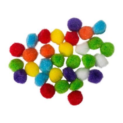 Accesorii craft - pom pom color 15mm 30/set 137474