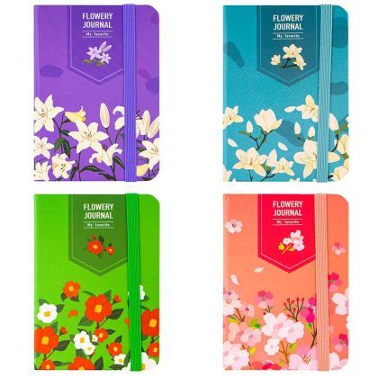 Notes A7 cu elastic 80 file flori 3781-30l
