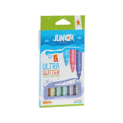 Carioca 6 Culori Junior Ultra Glitter Pastel 130331