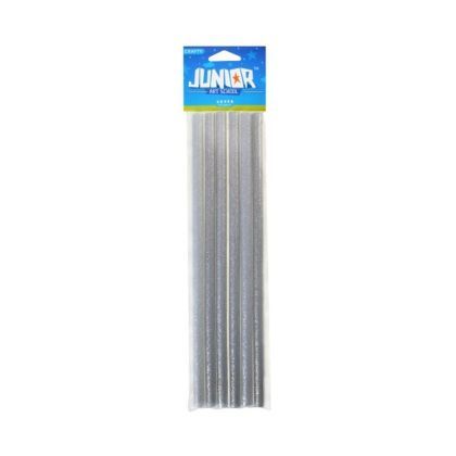 Rezerva silicon cu sclipici argintiu 6x18cm 6/set 437015