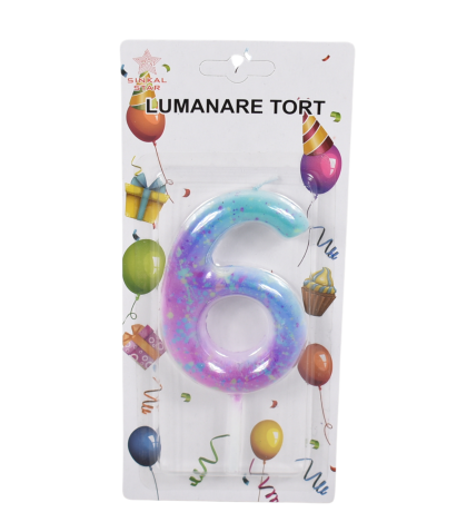 Lumanare aniversara l cifra 6 e2268