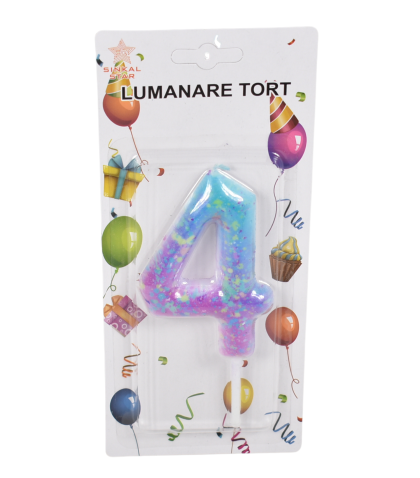Lumanare aniversara l cifra 4 e2266