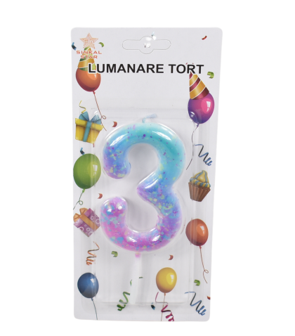 Lumanare aniversara l cifra 3 e2265
