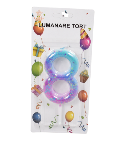 Lumanare aniversara l cifra 8 e2270