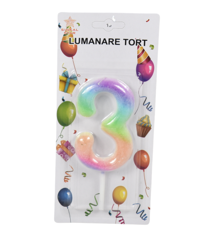 Lumanare aniversara l cifra 3 e2245