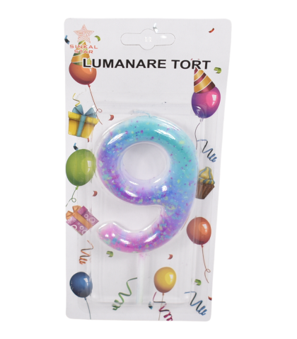 Lumanare aniversara l cifra 9 e2271