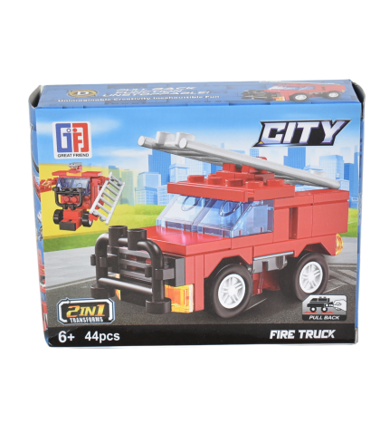 Joc de construit camion pompieri 44 piese sks-1549
