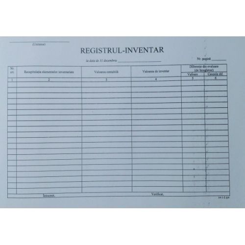 Registru inventar orizontal 31                              