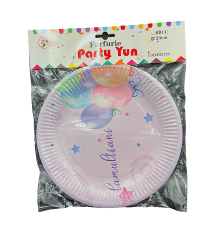 Farfurii party 23cm pz2119 8/set la multi ani