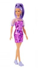 Papusa barbie fashionista par mov cu rochie mtfbr37_hbv12