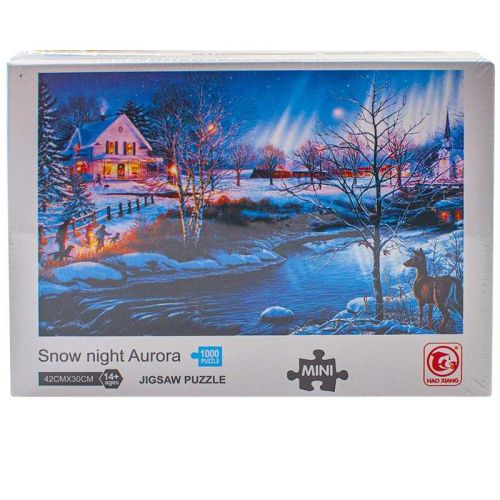 Puzzle carton mini, peisaj de iarna, 1000 piese 8           