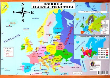 Harta de perete a Europei