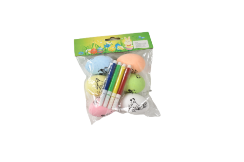 Set 6 oua cu carioci 4x6cm f150