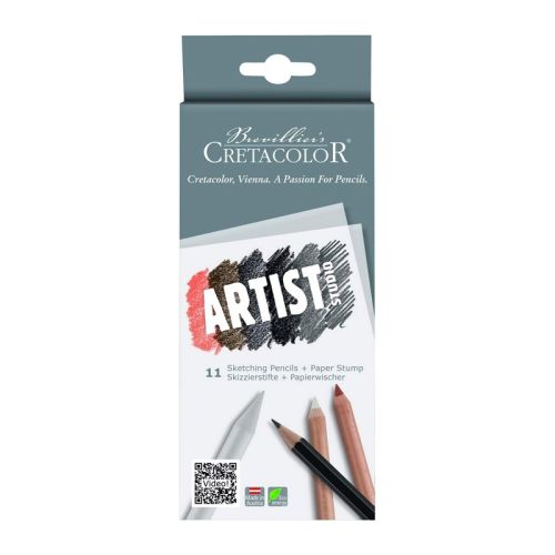 Set 11 creioane pastel + estompa artist studio 465 11