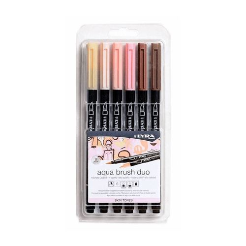 Marker aqua brush set 6buc skin tones fl6521062