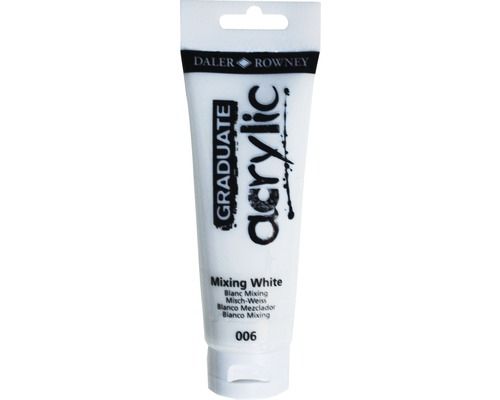 Culori acril graduate 120ml mixing white fl123120006