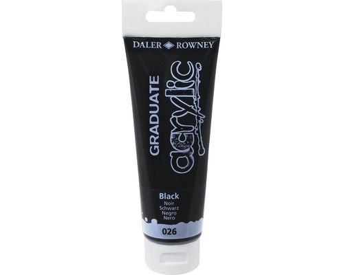 Culori acril graduate 120ml black fl123120026