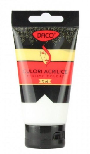 Culori acril 75ml daco alb titan cu375uw                    