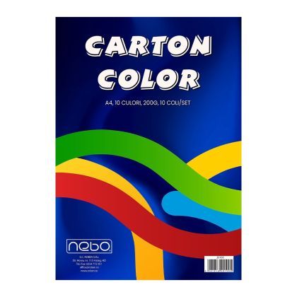 Carton color a4 200g 10cul 10coli/set nebo 20010