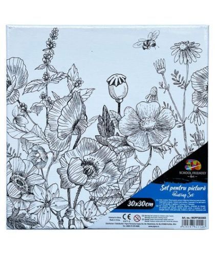 Panza pred pe sasiu 30*30cm flori sf art pigna mcpp303083