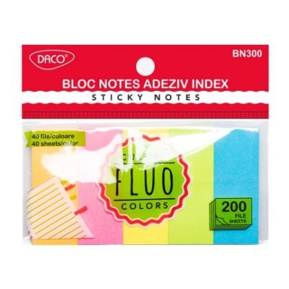 Bloc notes adeziv index 5 cul 50x20 daco bn300