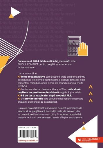 Bacalaureat 2024 - Matematica M_Mate-Info - Adrian Zanoschi, Gheorghe Iurea