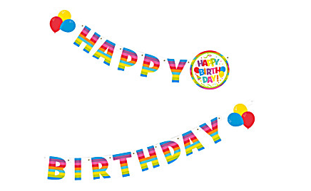 Ghirlanda carton litere happy birthday 40012155             