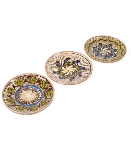 Farfurie ceramica in cutie colorata .