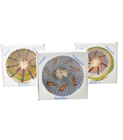 Farfurie ceramica horezu 1-21cm in cutie