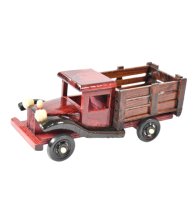 Camion vintage din lemn 18 cm macheta 383312