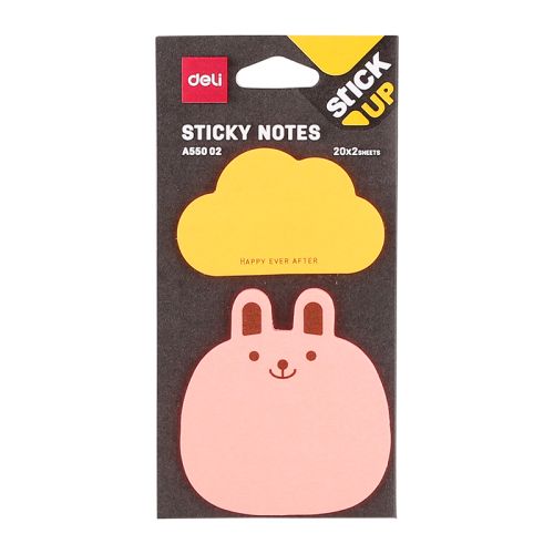 Notes adeziv animale 76*76mm 2*20 file deli dlea55002