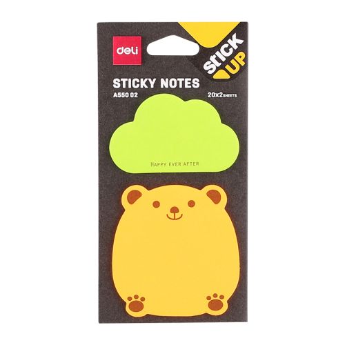 Notes adeziv animale 76*76mm 2*20 file deli dlea55002