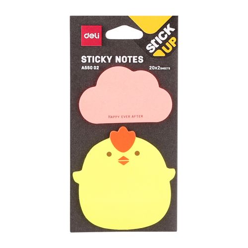 Notes adeziv animale 76*76mm 2*20 file deli dlea55002