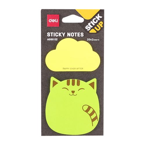 Notes adeziv animale 76*76mm 2*20 file deli dlea55002