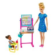 Set mobilier cu papusa Barbie blonda - Mattel