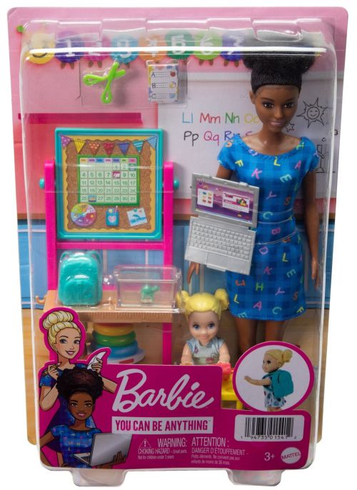 Papusa - Barbie - Set mobilier cu Profesoara bruneta - Mattel