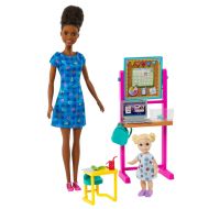 Papusa - Barbie - Set mobilier cu Profesoara bruneta - Mattel
