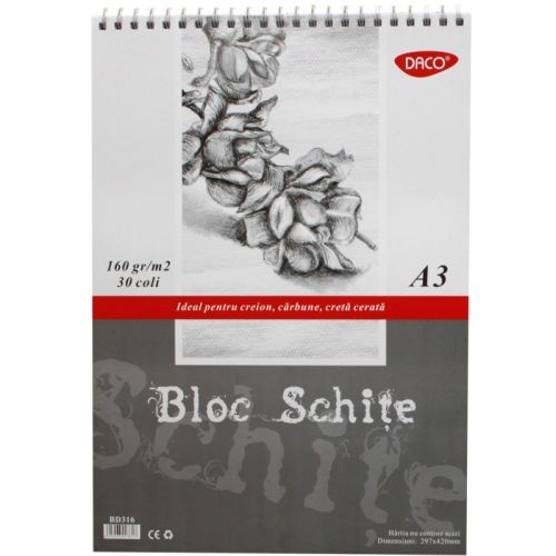 Bloc a3 schite 160gr 30file daco bd316