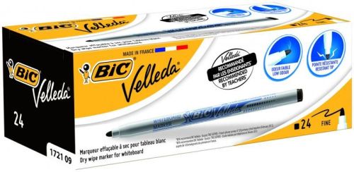 Marker whiteboard negru velleda 1721 vf subtire bic bc841842